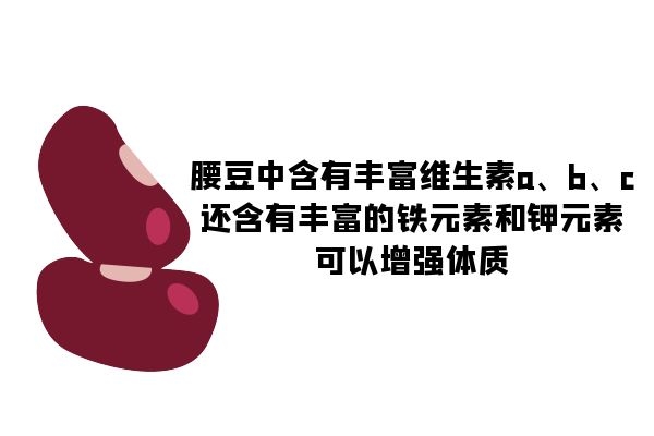  关于腰豆的功效与作用及食用方法的相关的介绍